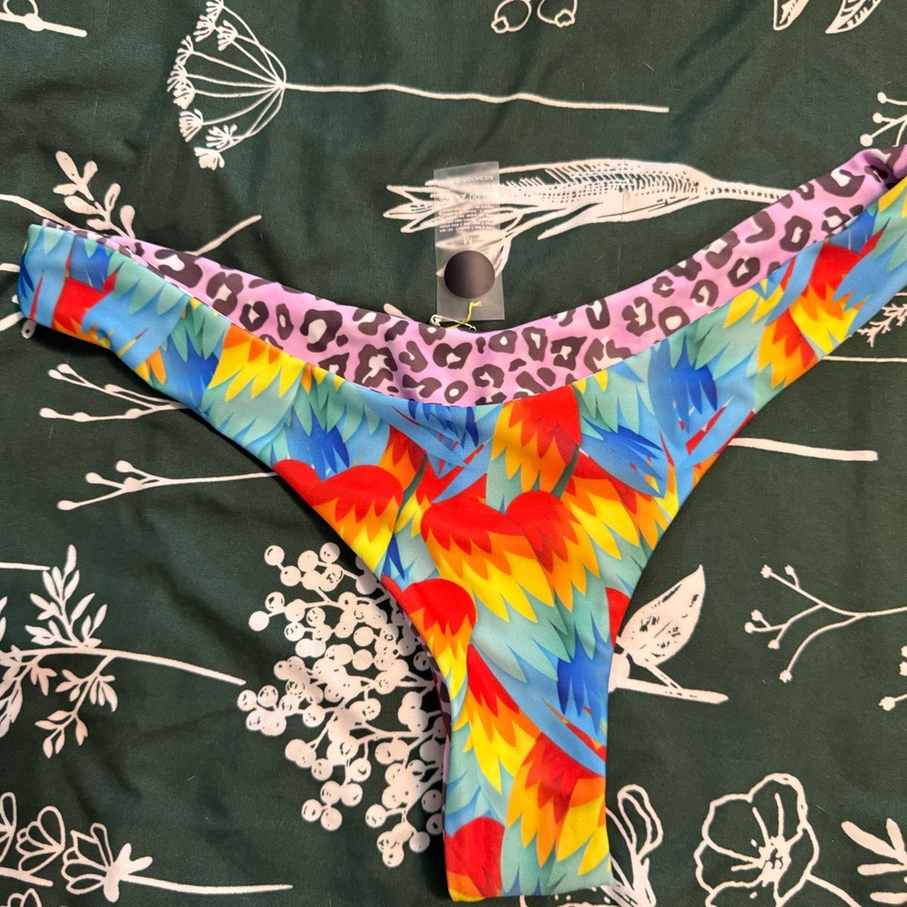 Moana Bikini Multicolor Feather and Leopard Print